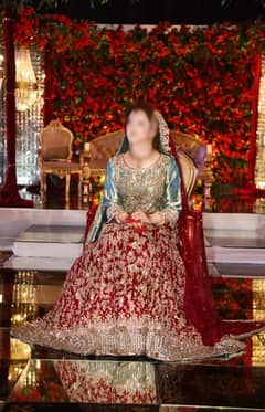 Bridal Barat lehenga With Bridek pouch …only 1 time wear .