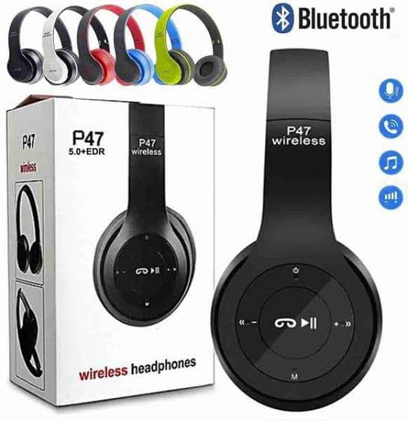 p47 wireless headphones headsets hd sound 0