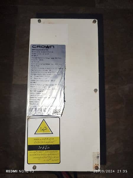 crown Durant 2.4 KVA inverter/ups 2