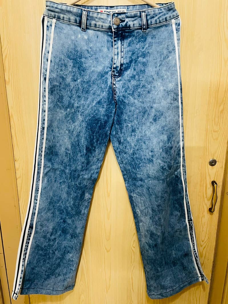 ONE | Wide Leg Blue Jeans | Women 0