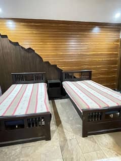 2 Single bed made from original wood ( nakhtar )