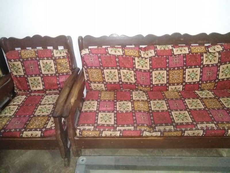 wood sofa set 1