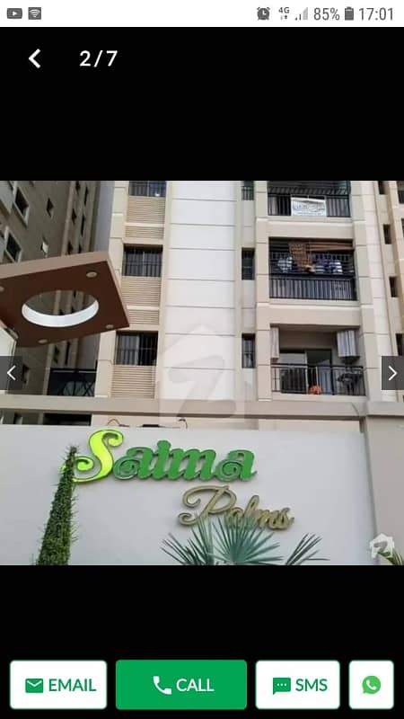 Saima Palm Residency 3 bed drawing dining Appartment Available On Rent Block 11 Jauhar 2