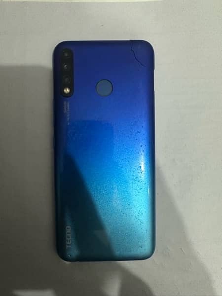 Tecno Spark 4 all ok back cover crack 3/32gb 2