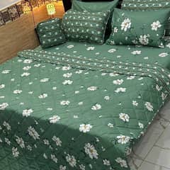 7Pc Printed Comforter King Size Cotton Bed Sheet Set | Bedding Set