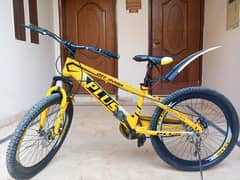 black & yellow bicycle