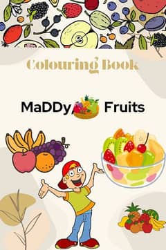 Colouring book maddy fruits