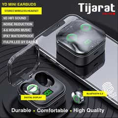 YD MINI Wireless Bluetooth Earphones In-Ear ENC Noise Reduction Headp