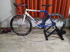 road bike with indoor trainer for sale