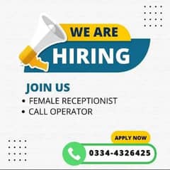 Female Receptionist required