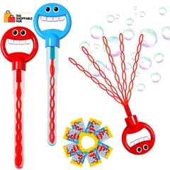 Smiling Face 32 Holes Bubble Wand Bubble Stick Blower Bubble Maker Toy