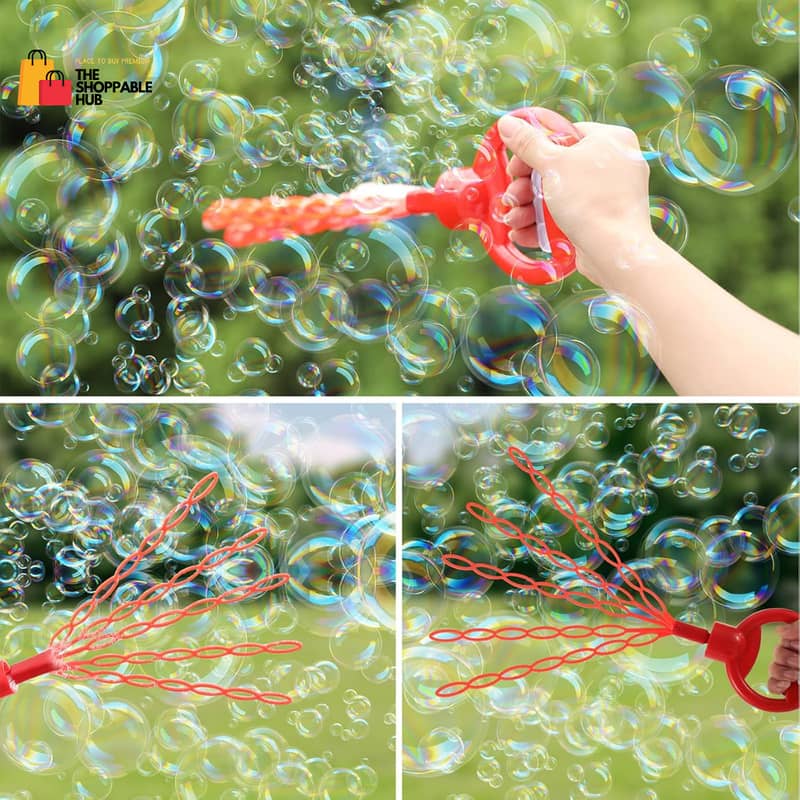 Smiling Face 32 Holes Bubble Wand Bubble Stick Blower Bubble Maker Toy 6