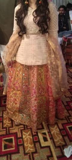 Mahndi lahnga with kurti and dupatta 0