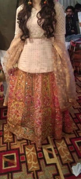 Mahndi lahnga with kurti and dupatta 0