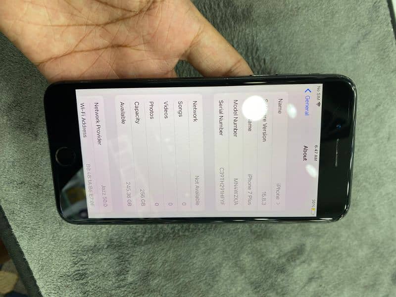 Apple iPhone 7 plus 256 gb Pta approved 10/10 condition 100% batte 5