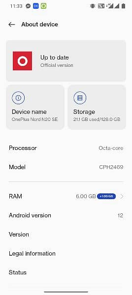 OnePlus n20 se . . . 6+1/128gb 5