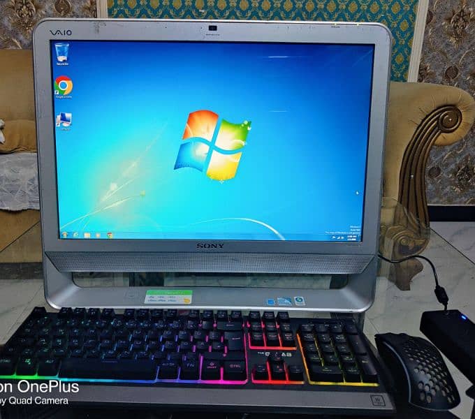 SONY ALL IN ONE PC WITH RGB CHARGEABLE KEYBOARD MOUSE 0