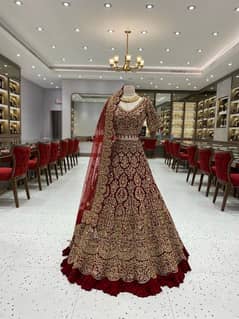 embroidered bridal dress ready to wear