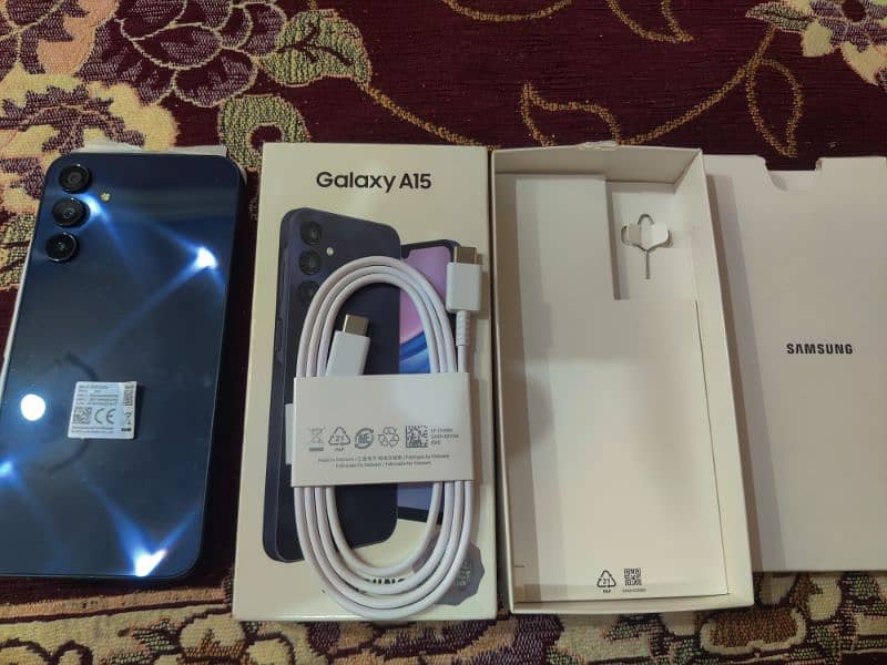 samsang galaxy A15 8/256 GB PTA Approved box open 8