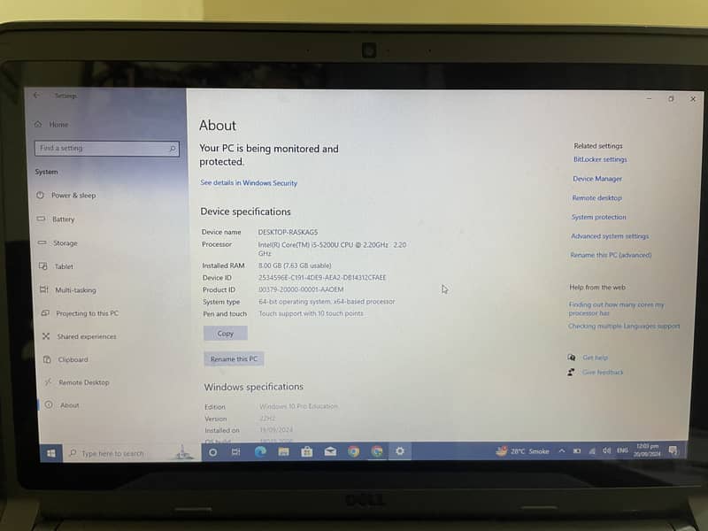 Dell 3350 touch screen i5 5th generation 3