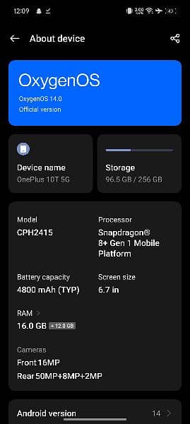 OnePlus 10T 16+12/256GB Best fr Gaming Non Pta But Ufone Onic Sim Work 4