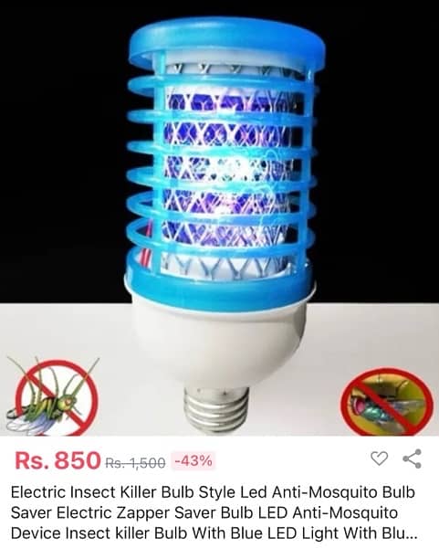 Electric insect killer bulb style LED Flykiller 2