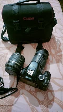 dslr Canon 550d 2 Lens (Canon 55-200mm 18-55) Canon camera