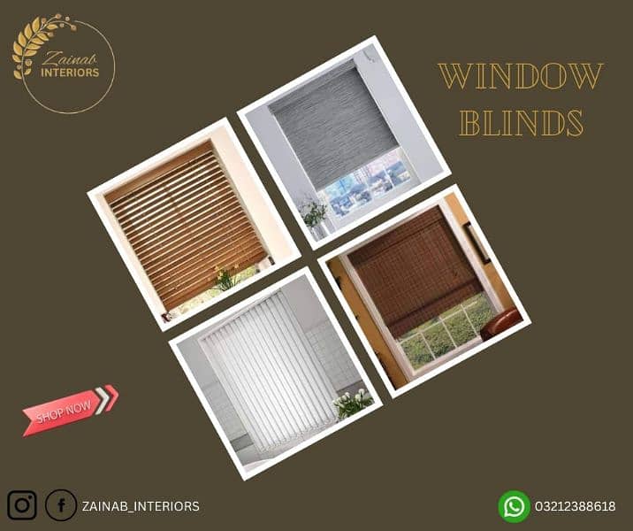 Blinds / Window Blinds /  Roman Blinds / Zebra Blinds / Wooden Blinds 0