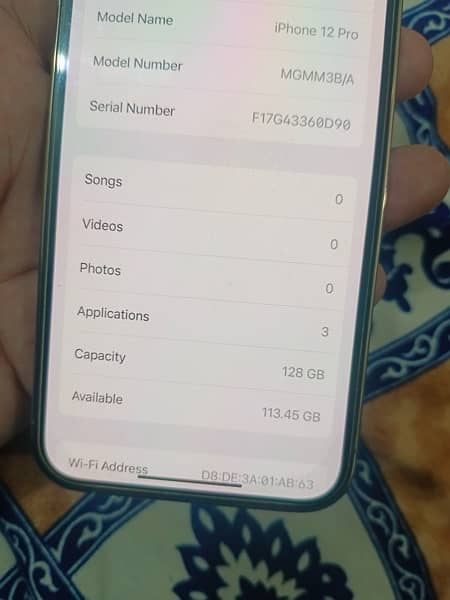 iPhone 12pro 128gb non pta sim warking 4