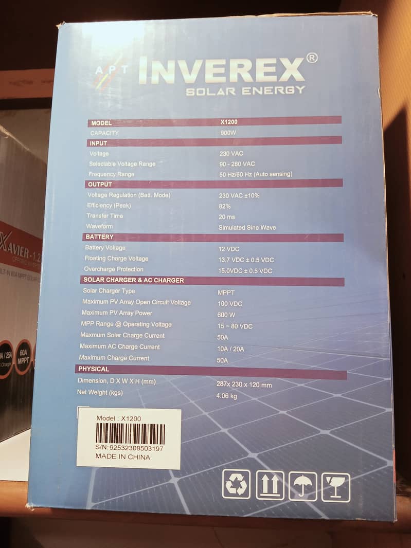 Inverex 1.2kva mppt solar inverter 1