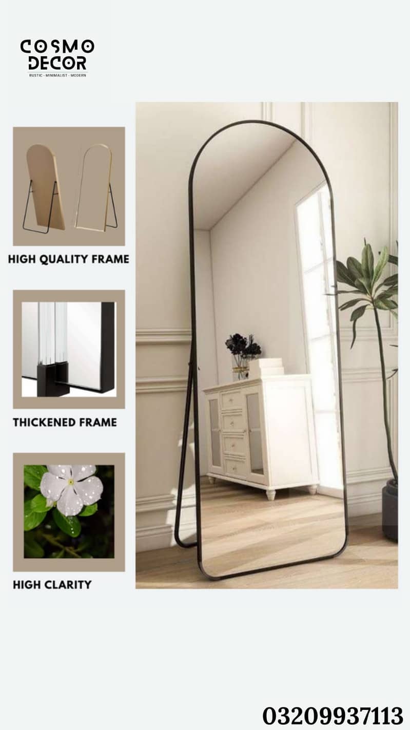 full lenght mirror| Arch mirror| mirror | floor mirror|metal frame 8