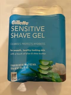 Gillette sensitive shave Gel  (3 Shave Gel packs)