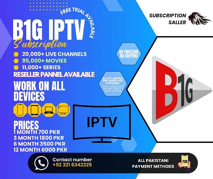 IPTV 4k upto 28000+ Live Tv channels With VOD 3