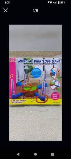 musical ring toss game with lights and music