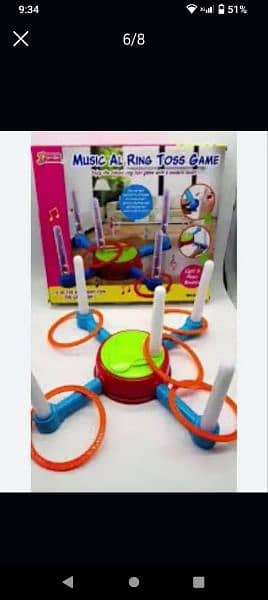 musical ring toss game with lights and music 5