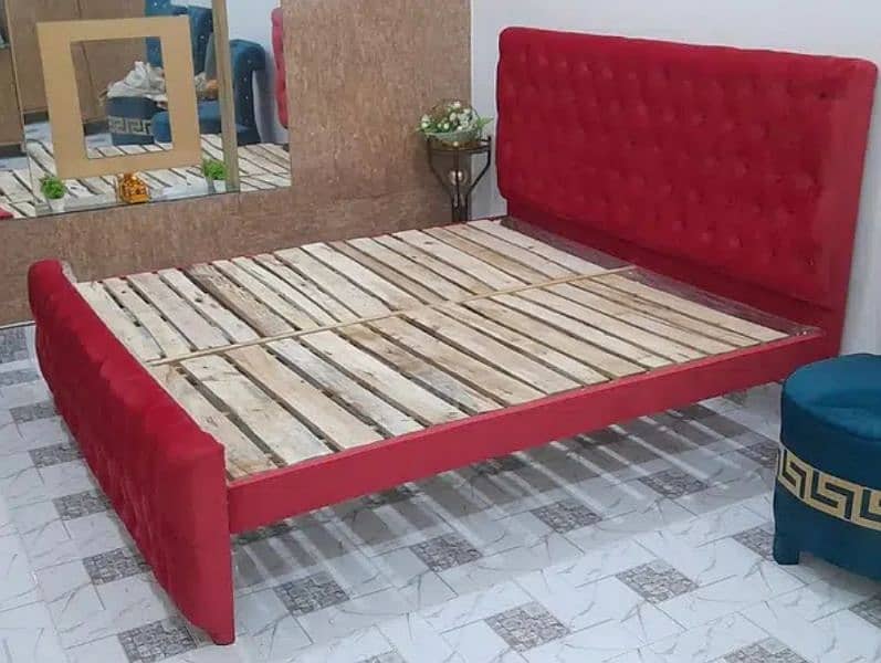 New Velvet Poshish Double size Bed 2