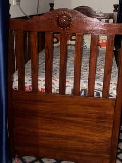 Large size baby wooden cot with cabinet for sale