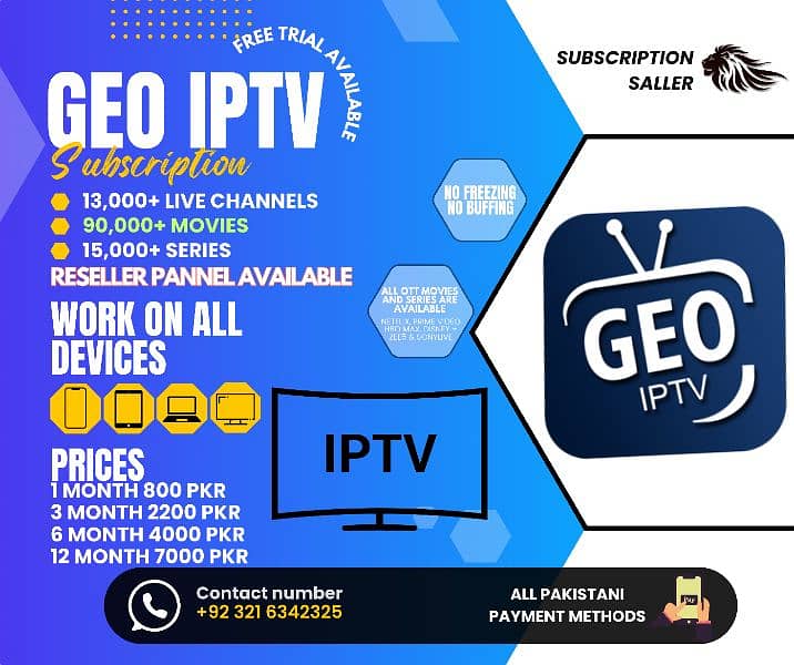 IPTV Upto 28000+ Live Tv channels Worlwide 180000+ Movies & Series 1