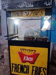 Fries stall with fryer machine & complete accessories