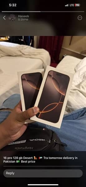 iPhone 16 pro 128 gb desert titanium  tra non active  available 1