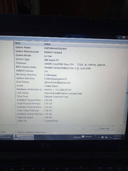 9000 RS HP laptop for sale complete urgent  price negotiable 12