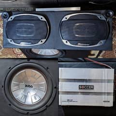 HIGH BASS LOUD SOUND SYSTEM 12" WOOFER 4 CH AMPLIFIER PIONEER SPEAKER