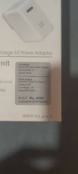 OnePlus 65 W original charger 1