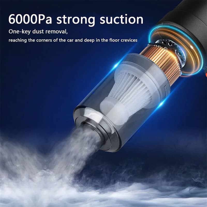 Car Cordless Vacuum Cleaner,High Suction Power Mode Portabl 6000pa 19