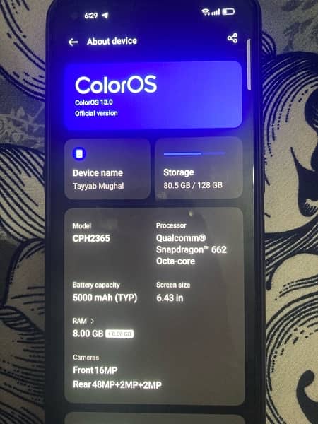 Oppo A95 8+8 128 GB best condition 10/10 7