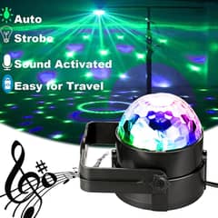 LED Crystal Disco Ball Strobe Party Lights With Bluetooth Speaker