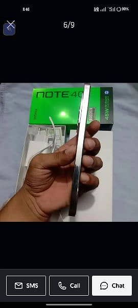 infinix hot 40 16GB 256 GB condition 10 by 10 with box charger 2