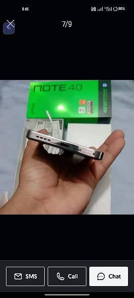 infinix hot 40 16GB 256 GB condition 10 by 10 with box charger 3