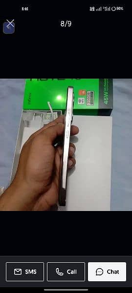 infinix hot 40 16GB 256 GB condition 10 by 10 with box charger 4