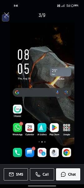 infinix hot 40 16GB 256 GB condition 10 by 10 with box charger 7